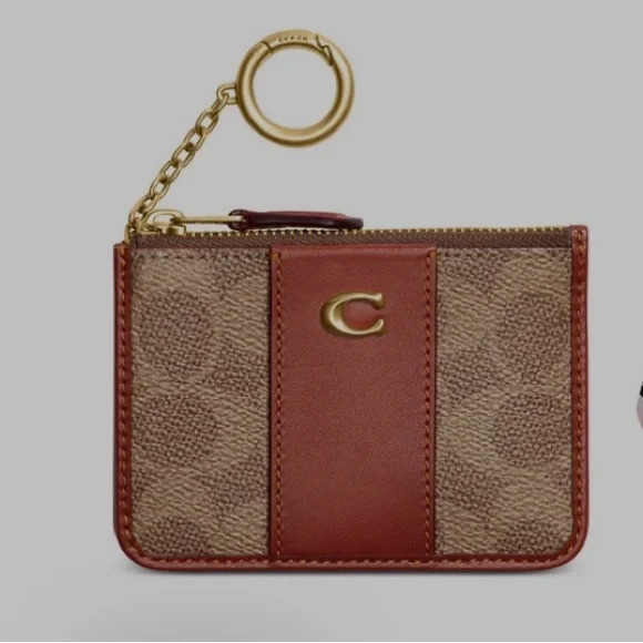 COACH Signature Coated Canvas Skinny Mini ID Wallet - Picture 2 of 9